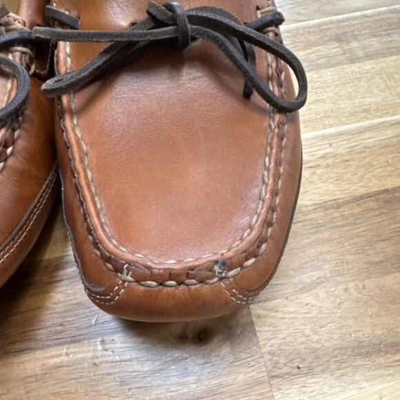 L.L. Bean CLEAN Men’s Brown Leather Moccasin‎ Shoe Model 197690 Size 10 D main image 5
